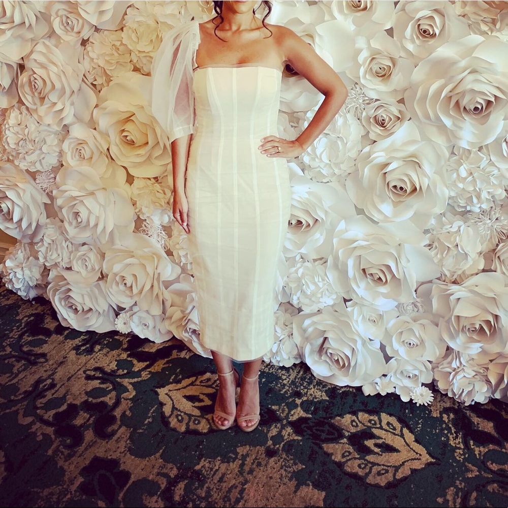 White Midi Bridal Dress